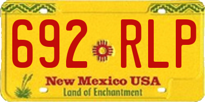 NM license plate 692RLP