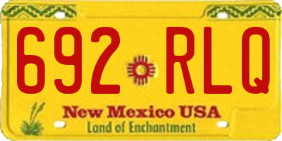 NM license plate 692RLQ