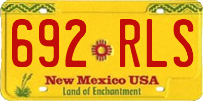 NM license plate 692RLS