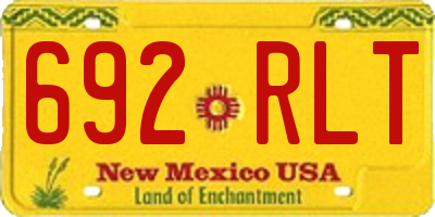 NM license plate 692RLT