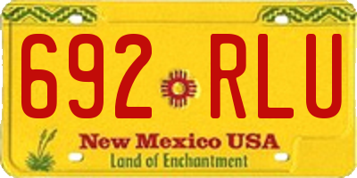 NM license plate 692RLU