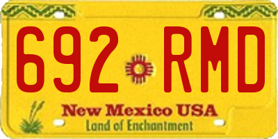 NM license plate 692RMD