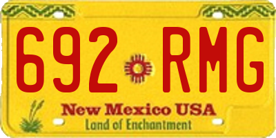 NM license plate 692RMG