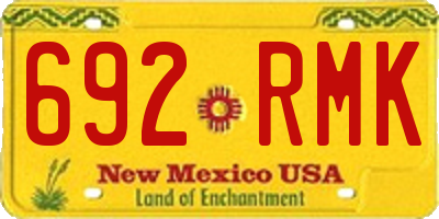 NM license plate 692RMK
