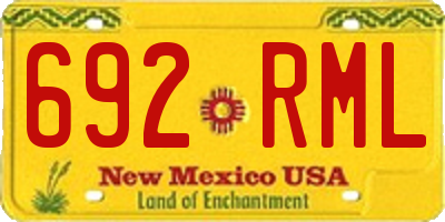 NM license plate 692RML