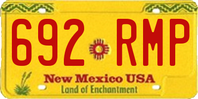 NM license plate 692RMP