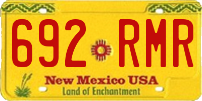 NM license plate 692RMR