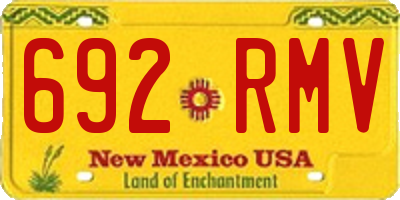 NM license plate 692RMV