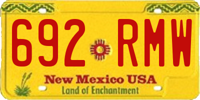 NM license plate 692RMW