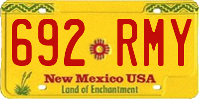 NM license plate 692RMY
