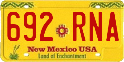 NM license plate 692RNA
