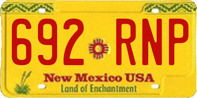 NM license plate 692RNP
