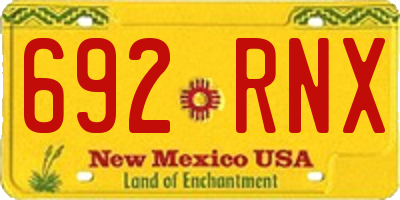 NM license plate 692RNX