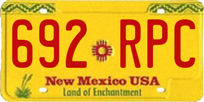 NM license plate 692RPC