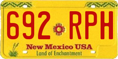 NM license plate 692RPH