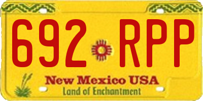 NM license plate 692RPP