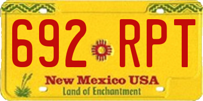 NM license plate 692RPT