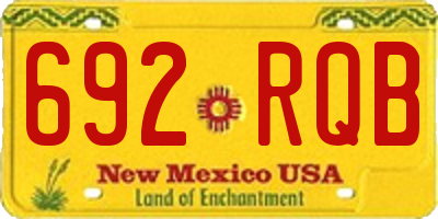 NM license plate 692RQB