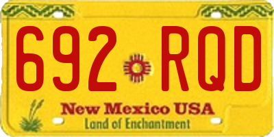 NM license plate 692RQD