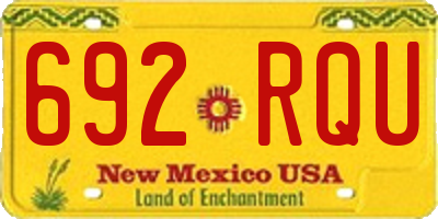 NM license plate 692RQU