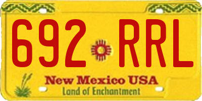 NM license plate 692RRL