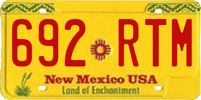 NM license plate 692RTM