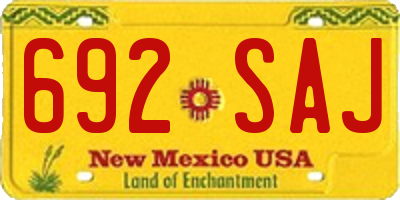 NM license plate 692SAJ