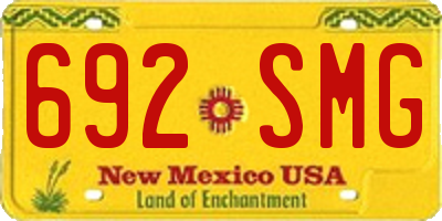 NM license plate 692SMG