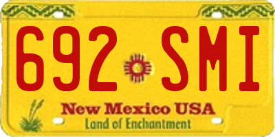 NM license plate 692SMI