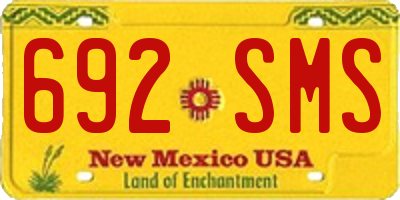 NM license plate 692SMS