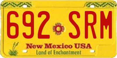 NM license plate 692SRM