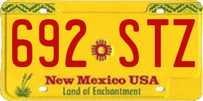 NM license plate 692STZ
