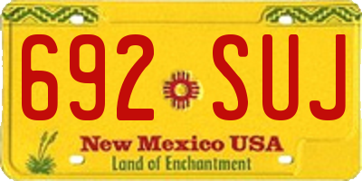NM license plate 692SUJ