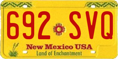 NM license plate 692SVQ