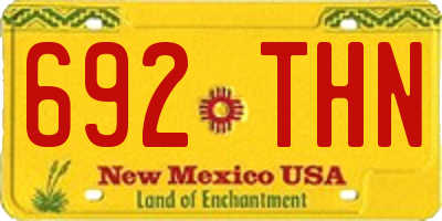 NM license plate 692THN