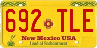 NM license plate 692TLE