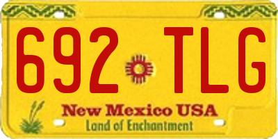 NM license plate 692TLG