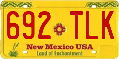 NM license plate 692TLK
