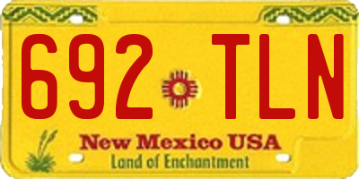 NM license plate 692TLN
