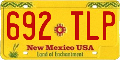 NM license plate 692TLP