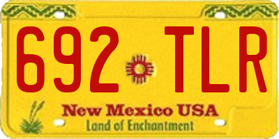 NM license plate 692TLR