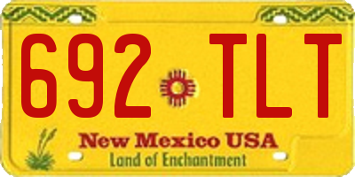 NM license plate 692TLT