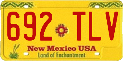 NM license plate 692TLV