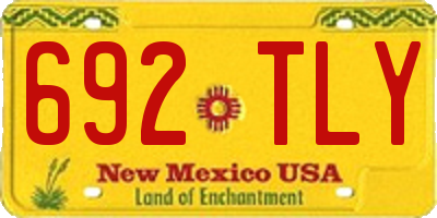 NM license plate 692TLY