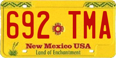 NM license plate 692TMA