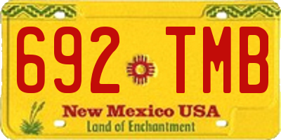 NM license plate 692TMB