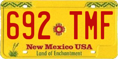 NM license plate 692TMF