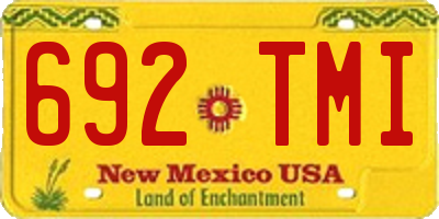 NM license plate 692TMI