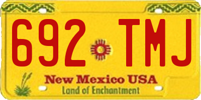 NM license plate 692TMJ