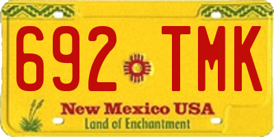 NM license plate 692TMK